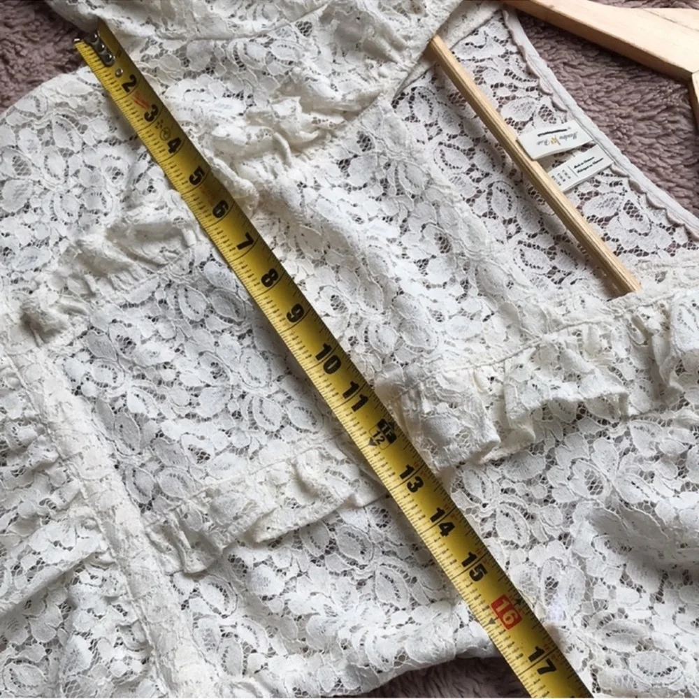 Anthropologie Meadow Rue Ivie Elegant White Lace Top